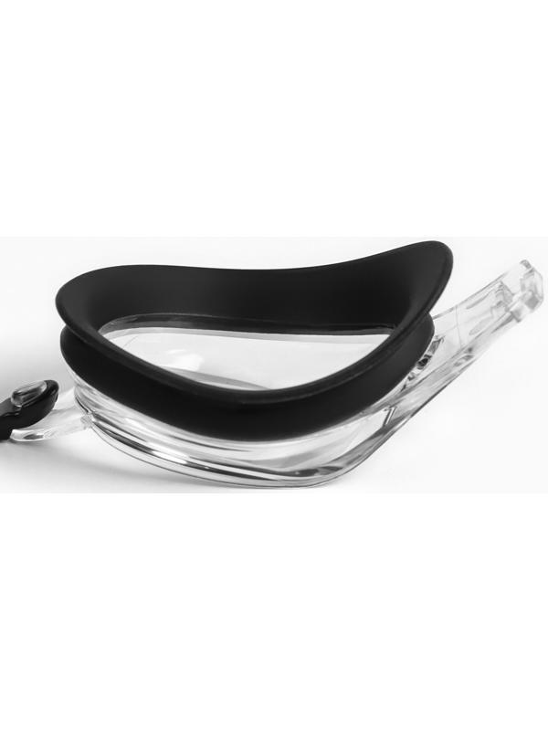 Очки для плавания ONLYTOP, набор носовых перемычек, чёрные