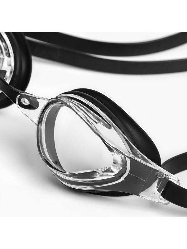 Очки для плавания ONLYTOP, набор носовых перемычек, чёрные