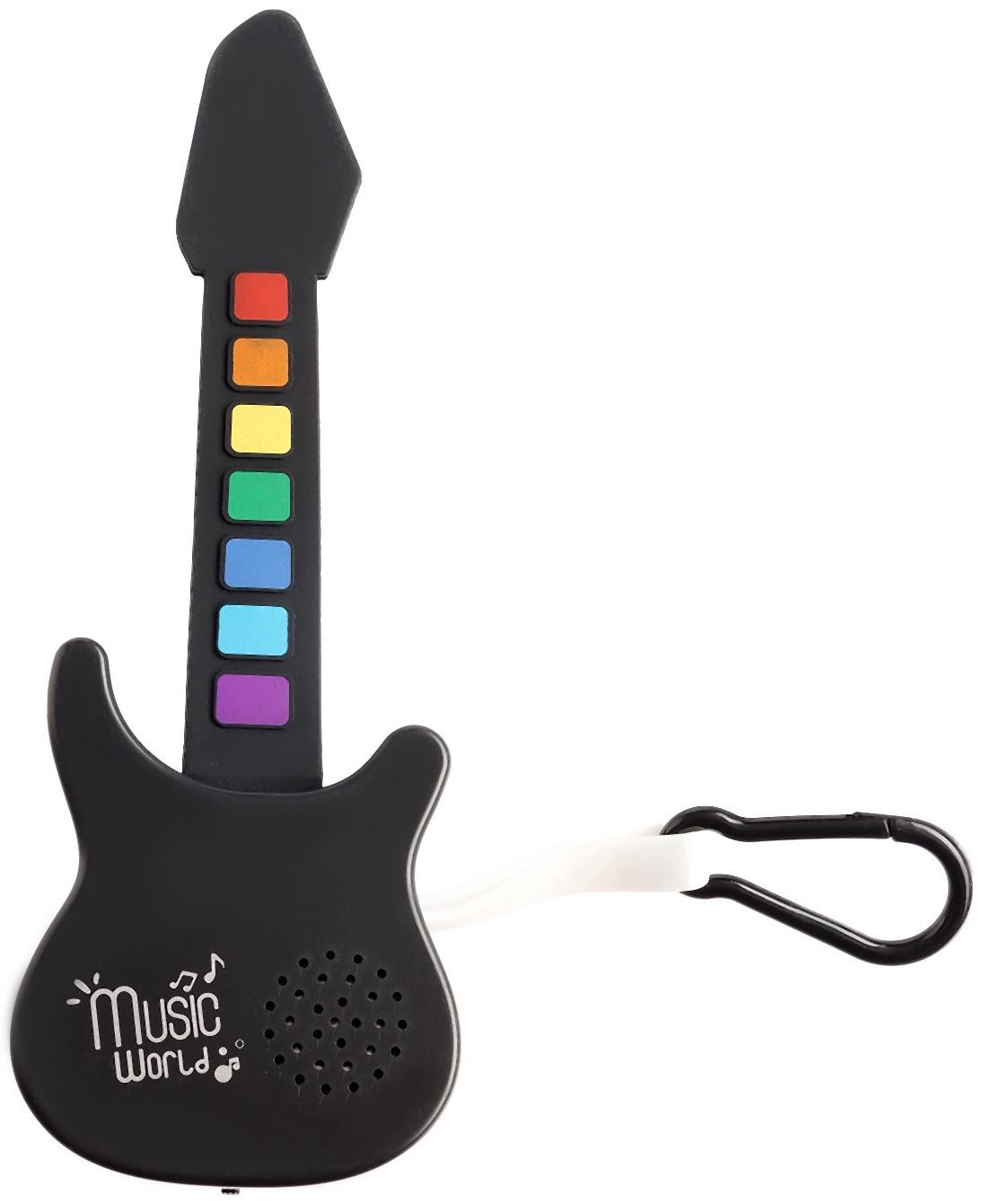 Музыкальная гитара, с сенсорным нажатием и карабином, детская
