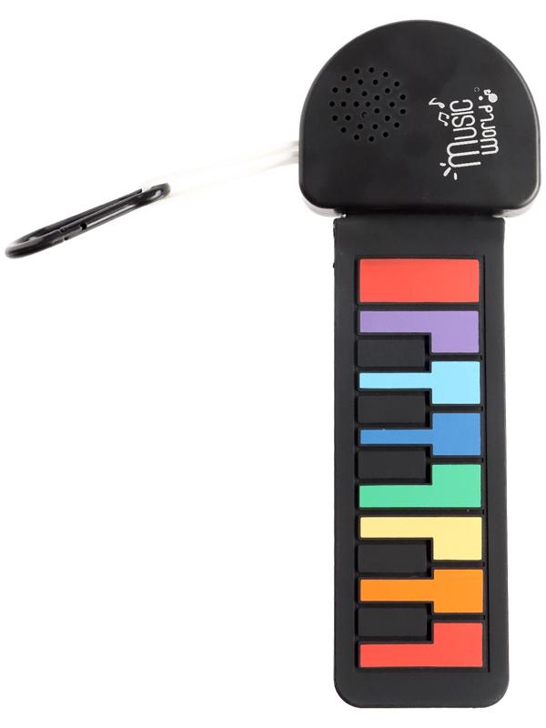 Музыкальное пианино, с сенсорным нажатием и карабином, детское