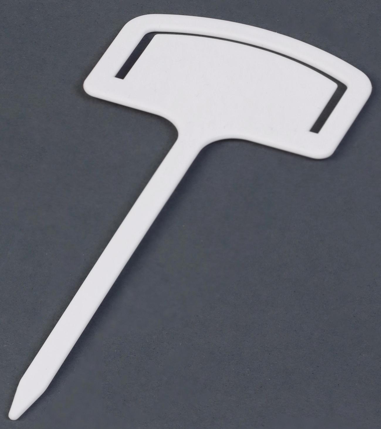 Таблички посадочные, 13 см, набор 20 шт, пластик, белые Greengo