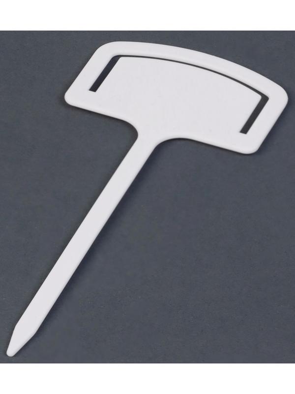 Таблички посадочные, 13 см, набор 20 шт, пластик, белые Greengo