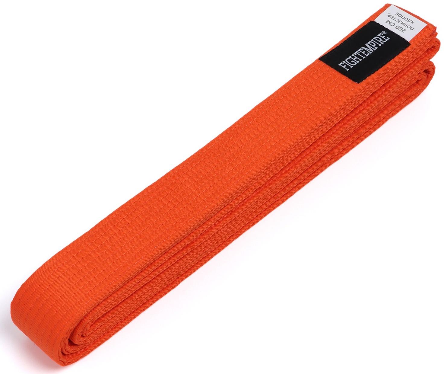 Пояс для единоборств Fight Empire 2,6 м, EXPERT, оранжевый