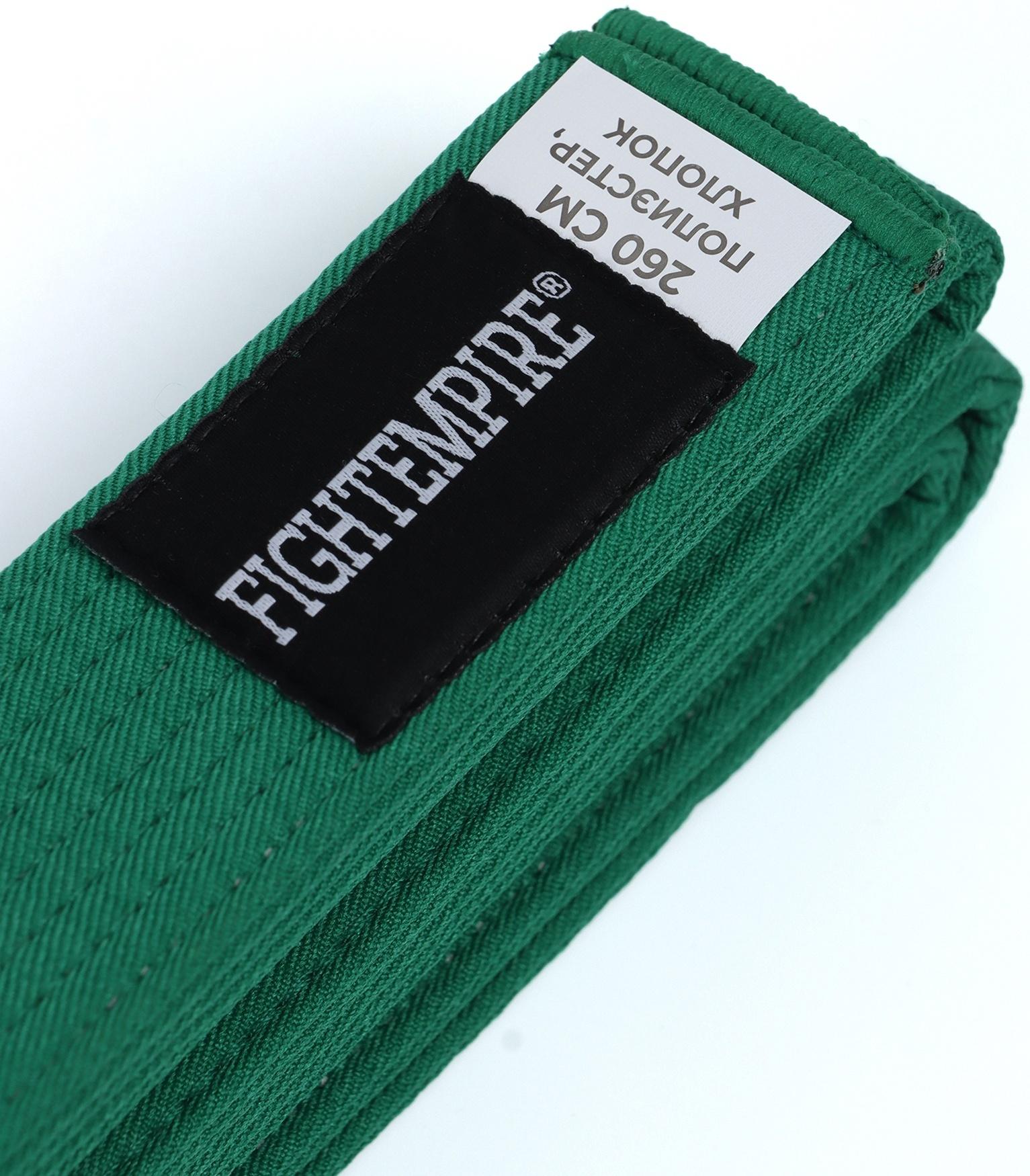 Пояс для единоборств Fight Empire 2,6 м, EXPERT, зеленый