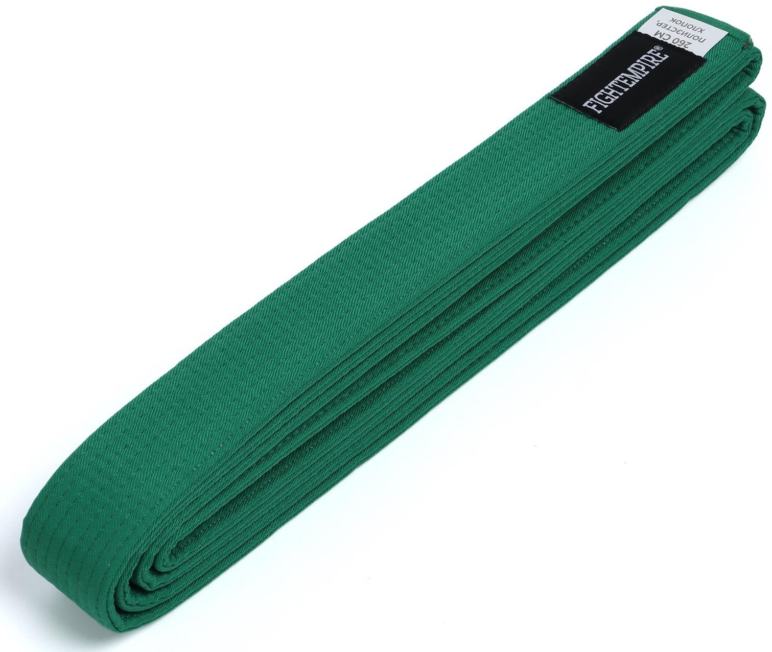 Пояс для единоборств Fight Empire 2,6 м, EXPERT, зеленый