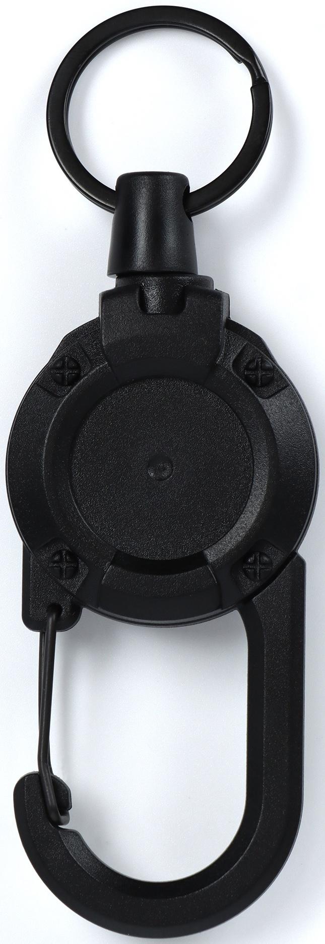 Брелок-ретрактор туристический, черный