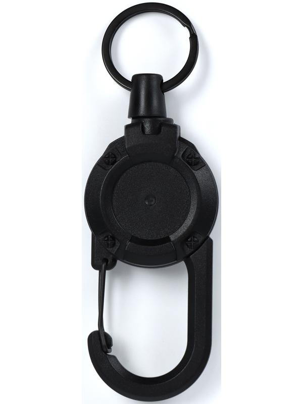 Брелок-ретрактор туристический, черный