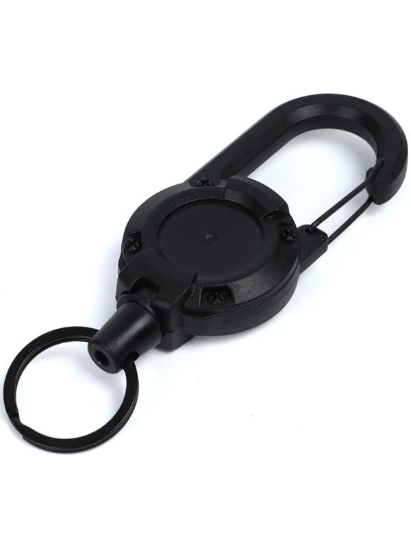 Брелок-ретрактор туристический, черный