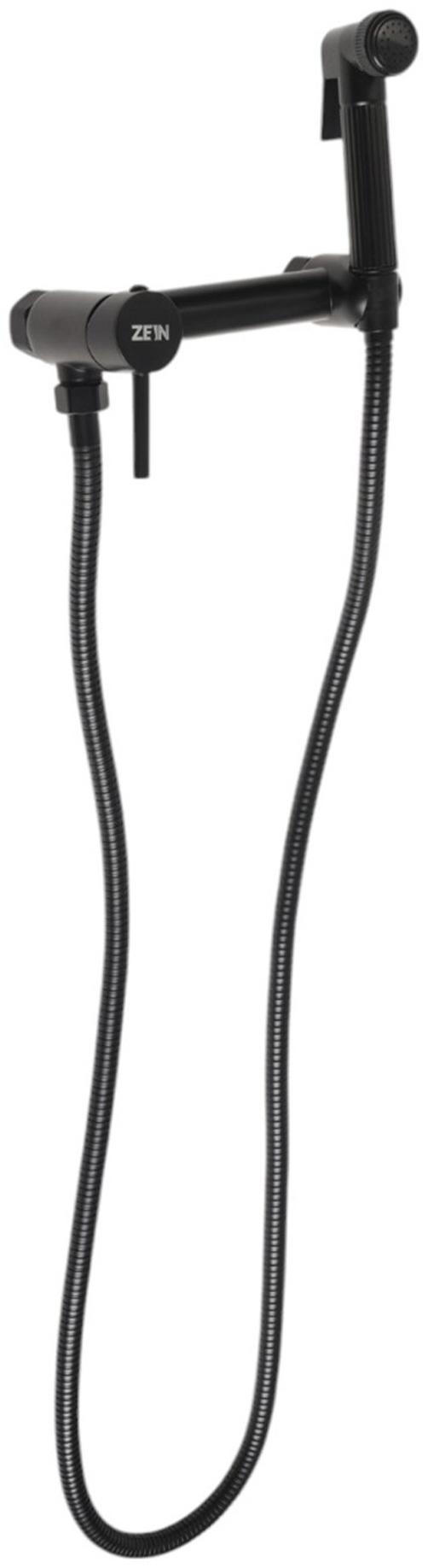 Смеситель для биде ZEIN Z4199, с гигиеническим душем, нерж. сталь, картридж 35 мм, черный