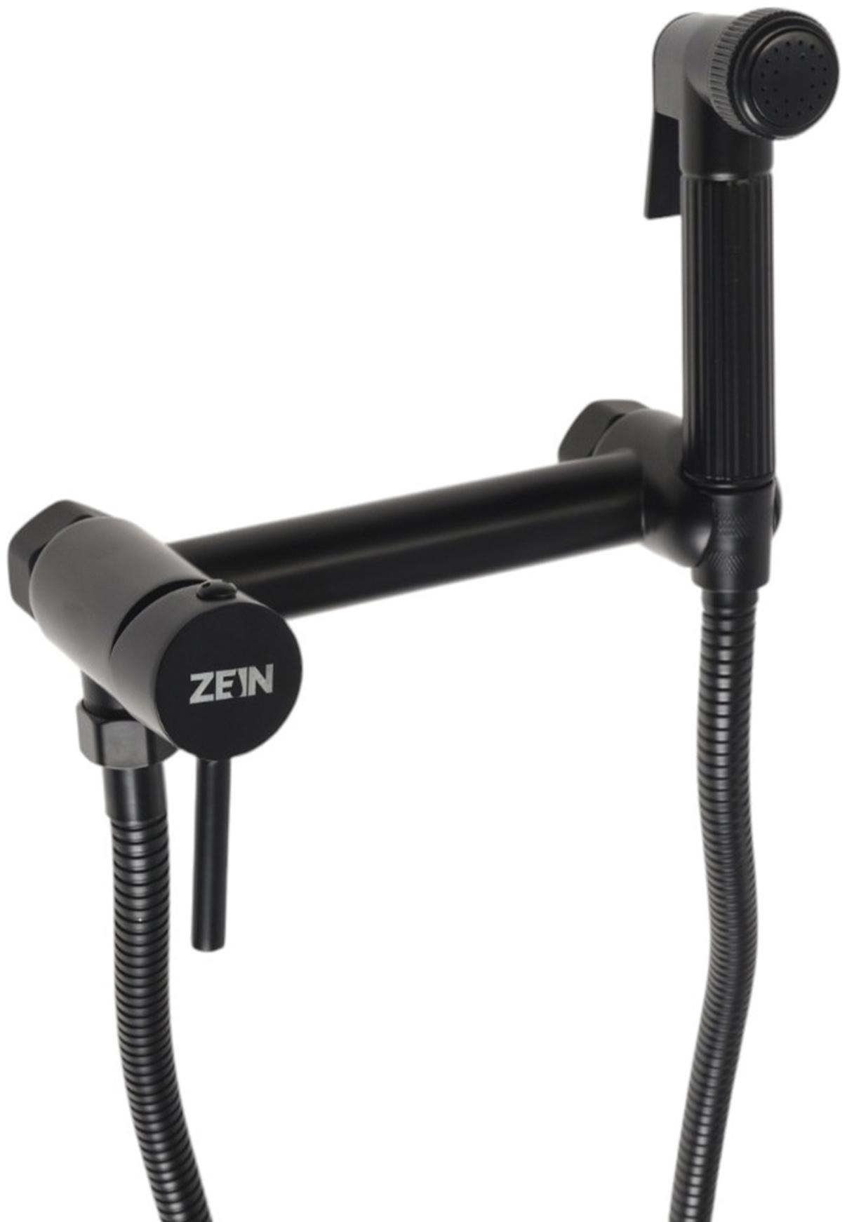 Смеситель для биде ZEIN Z4199, с гигиеническим душем, нерж. сталь, картридж 35 мм, черный