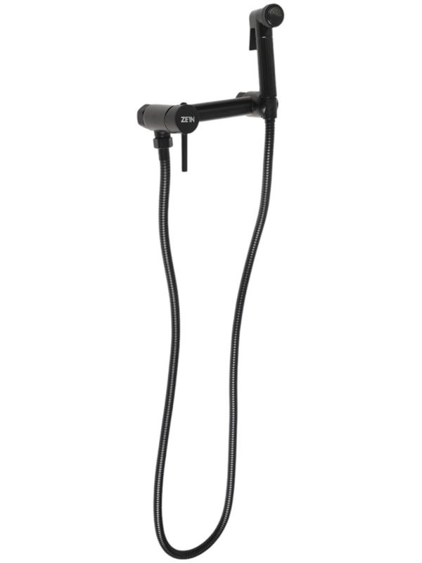 Смеситель для биде ZEIN Z4199, с гигиеническим душем, нерж. сталь, картридж 35 мм, черный