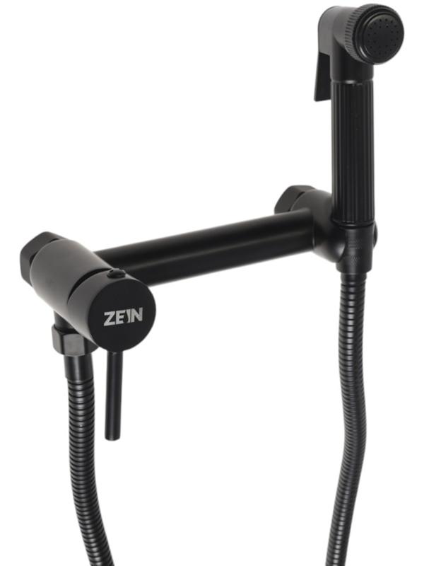 Смеситель для биде ZEIN Z4199, с гигиеническим душем, нерж. сталь, картридж 35 мм, черный