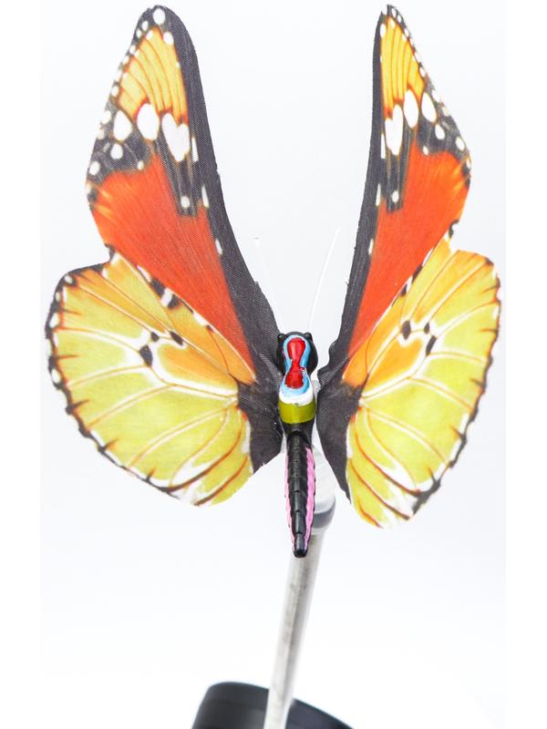 Штекер с подсветкой «Бабочка Адриа», на солнечной батарее, желтая, 12×70 см