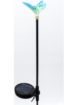 Штекер с подсветкой «Бабочка Клео», на солнечной батарее, зеленая, 8×70 см