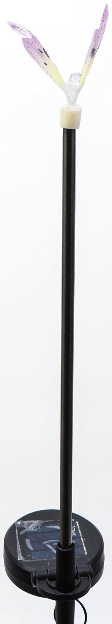 Штекер с подсветкой «Бабочка Клео», на солнечной батарее, фиолетовая, 8×70 см