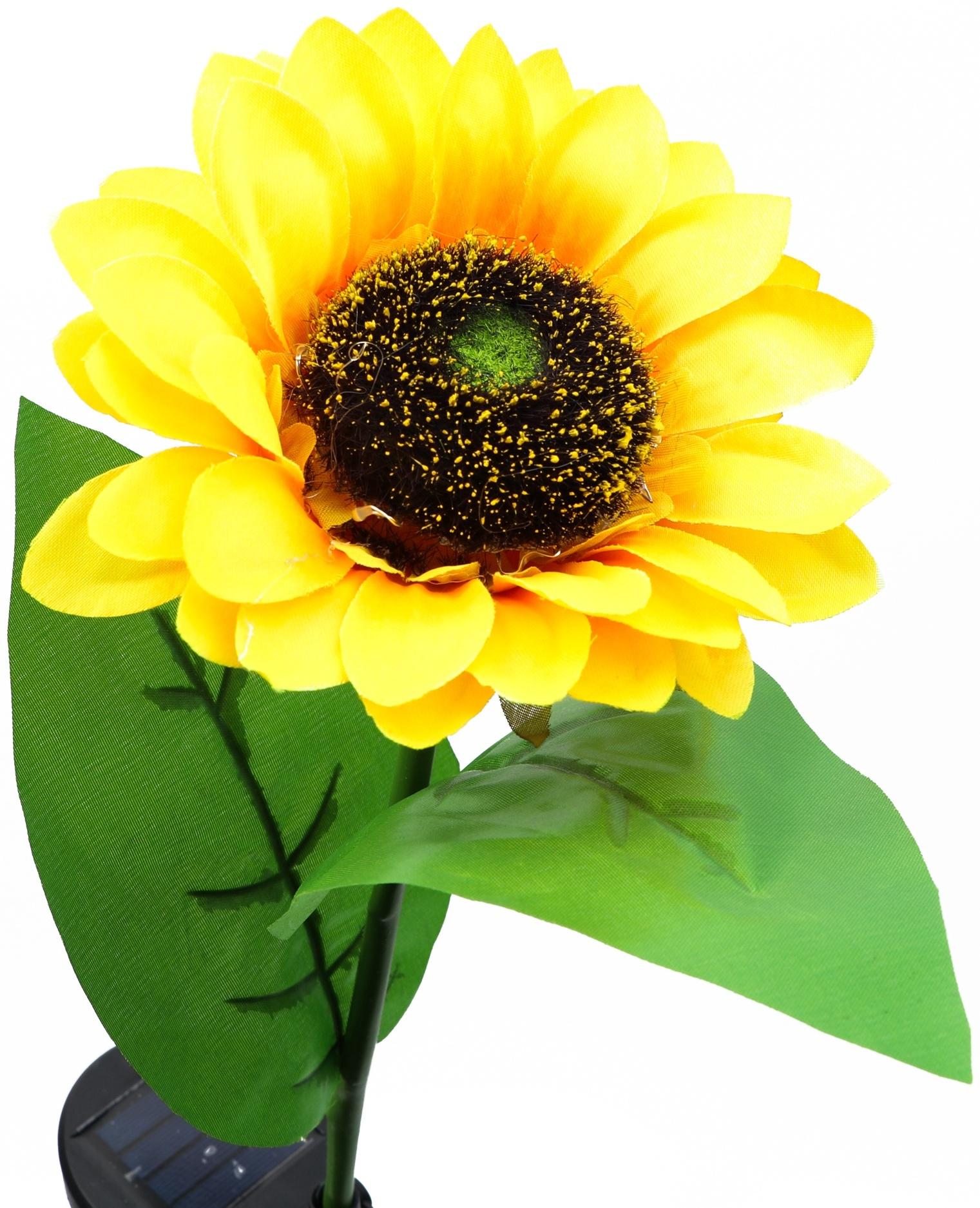 Штекер с подсветкой «Подсолнух», на солнечной батарее, 15×5 см/65 см