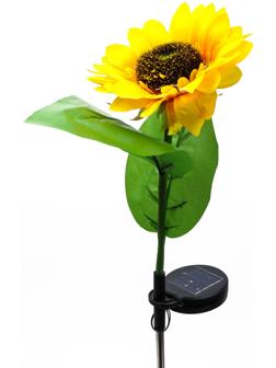 Штекер с подсветкой «Подсолнух», на солнечной батарее, 15×5 см/65 см