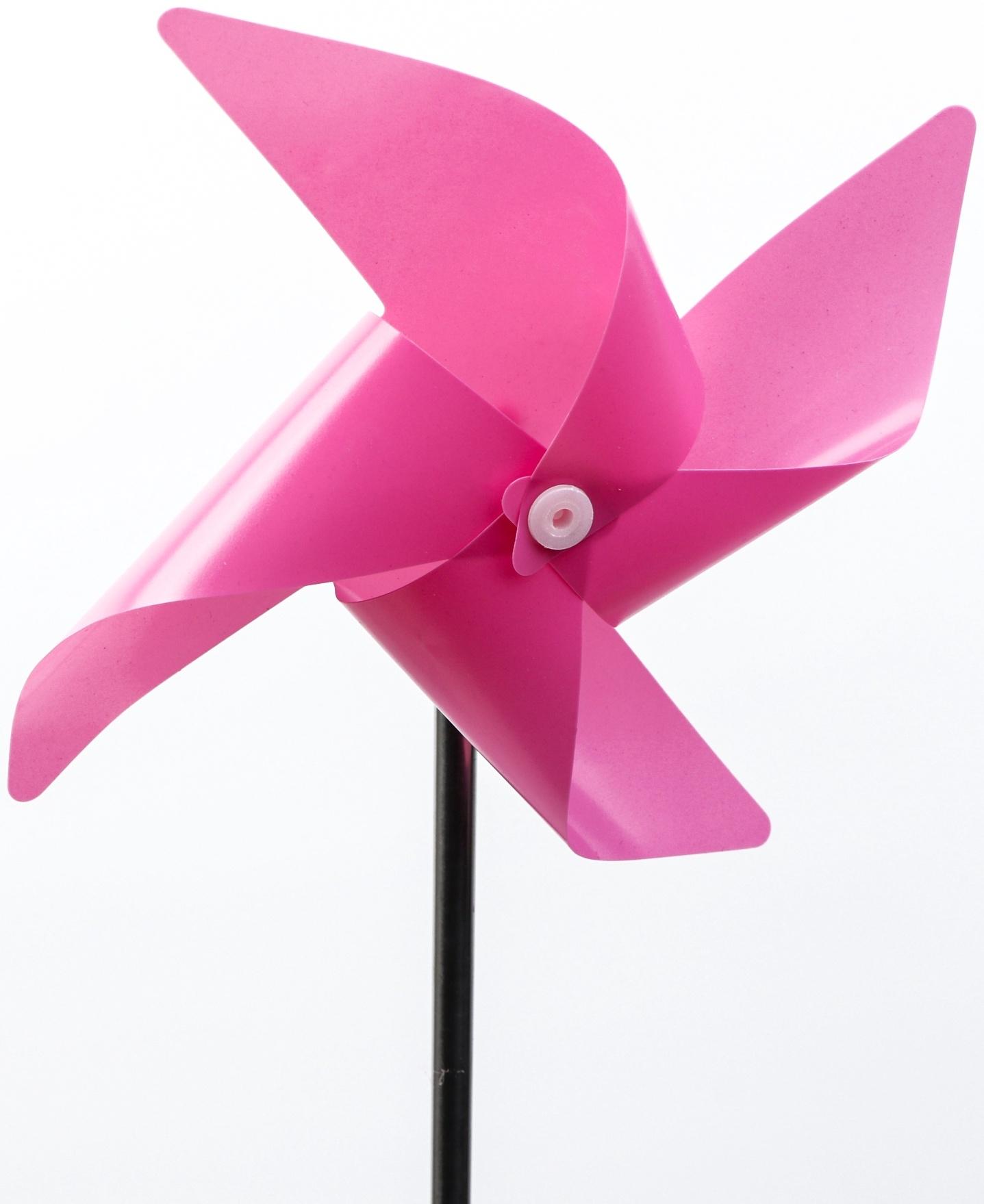 Штекер с подсветкой «Ветерок», на солнечной батарее, розовый, 19×70 см