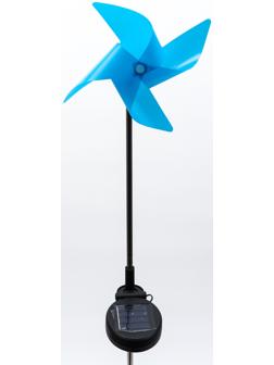 Штекер с подсветкой «Ветерок», на солнечной батарее, синий, 19×70 см