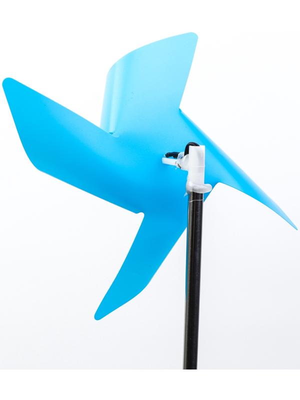 Штекер с подсветкой «Ветерок», на солнечной батарее, синий, 19×70 см