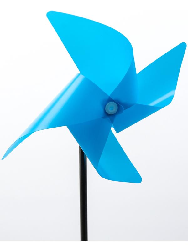 Штекер с подсветкой «Ветерок», на солнечной батарее, синий, 19×70 см