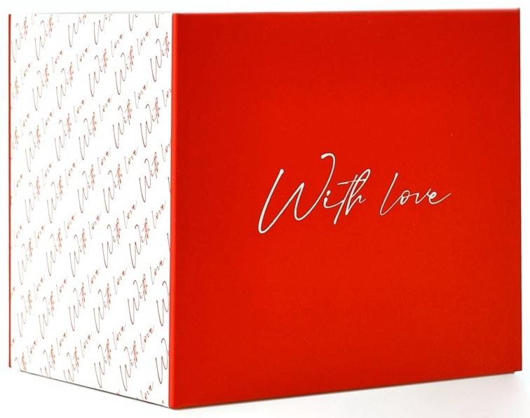 Коробка для цветов с топпером «Сердечко», 10 х 10 х 12 см