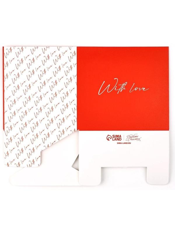 Коробка для цветов с топпером «Сердечко», 10 х 10 х 12 см