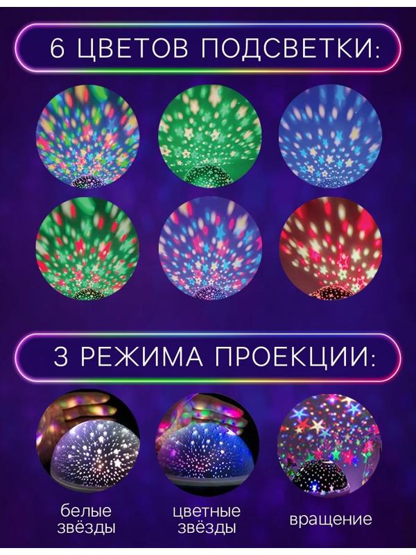 Проектор - ночник «Звёздное небо», голубой