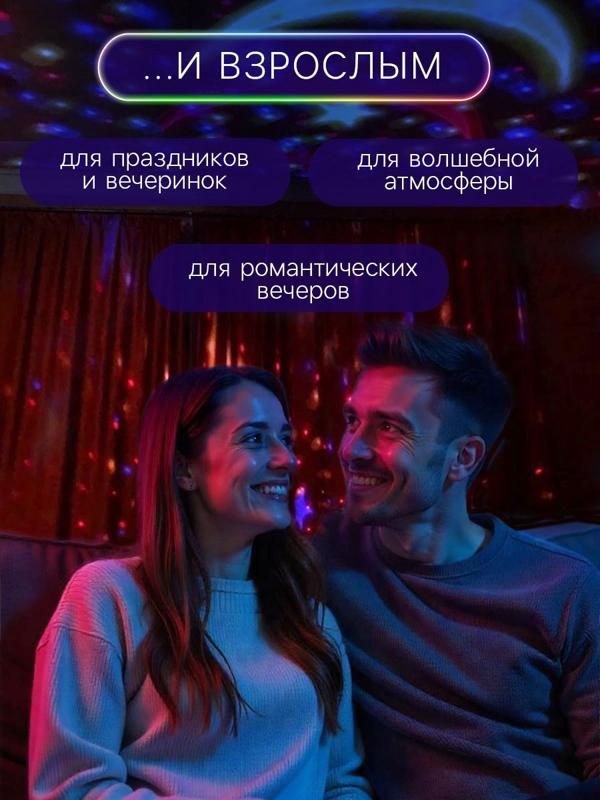 Проектор - ночник «Звёздное небо», голубой