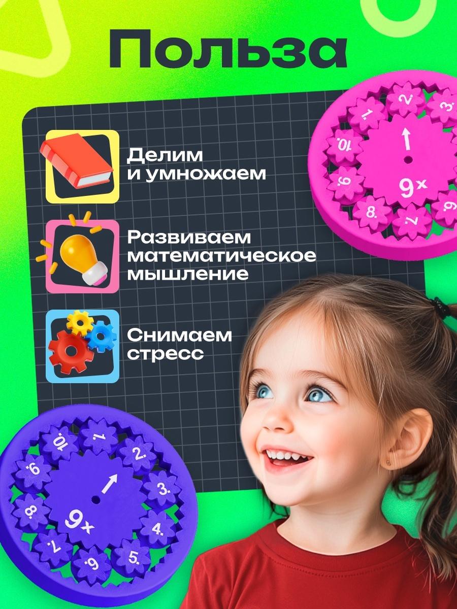 Развивающий набор «Математические спиннеры. Дели и умножай!», 5 спиннеров, 5+