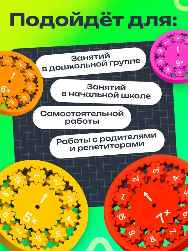 Развивающий набор «Математические спиннеры. Дели и умножай!», 5 спиннеров, 5+