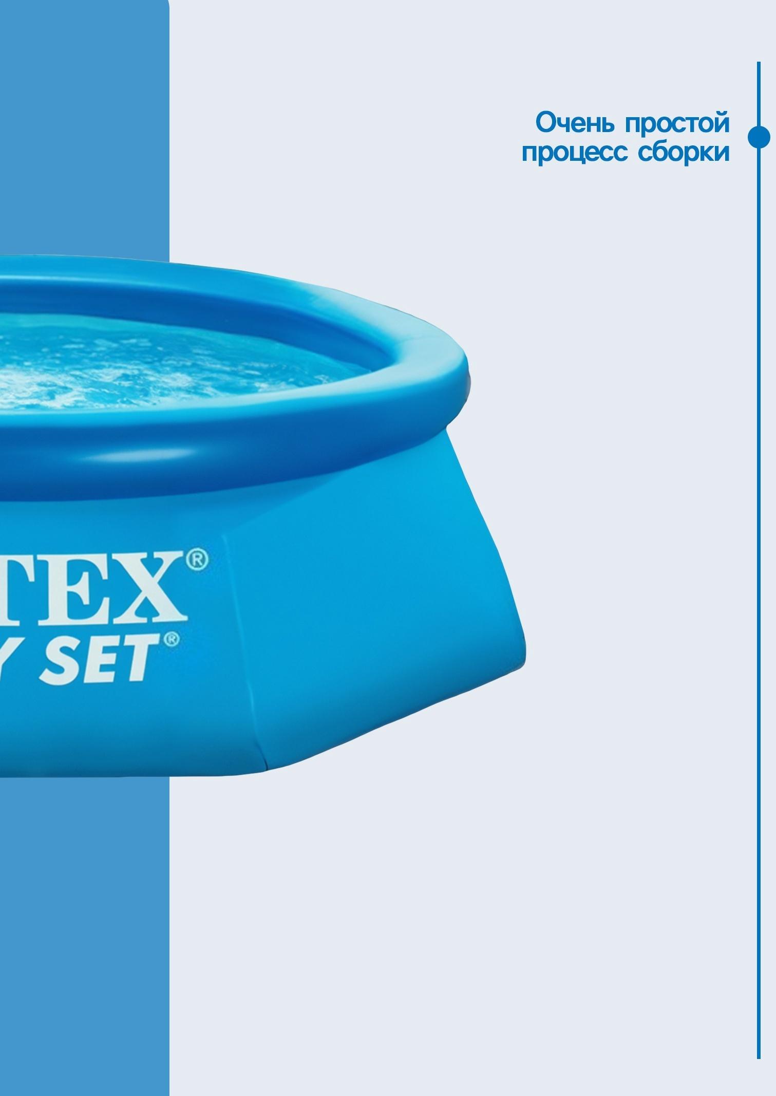 Бассейн надувной INTEX Easy Set, 244×61 см, круглый