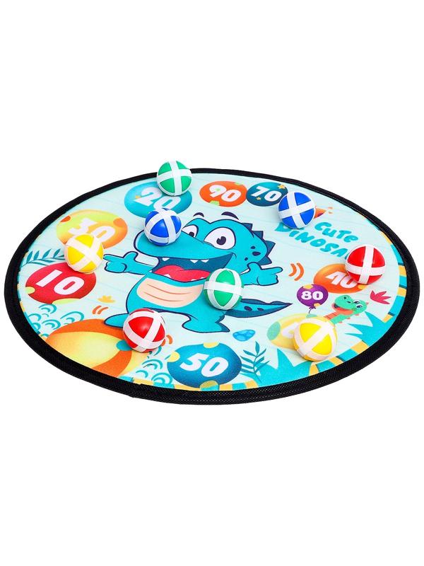 Дартс «Весёлый динозаврик», 8 шариков на липучках, крючок