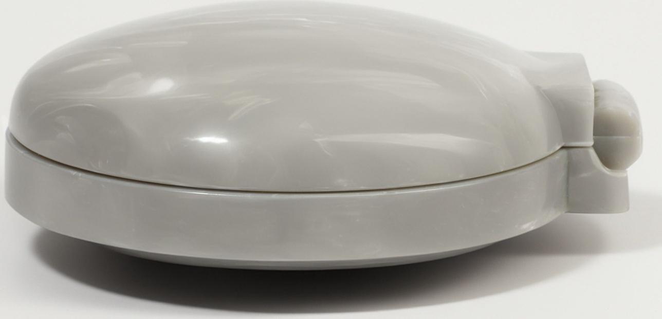 Расчёска массажная, складная, с зеркалом, d=7 см, серая