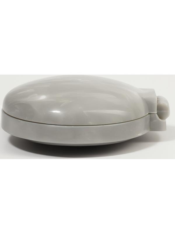 Расчёска массажная, складная, с зеркалом, d=7 см, серая