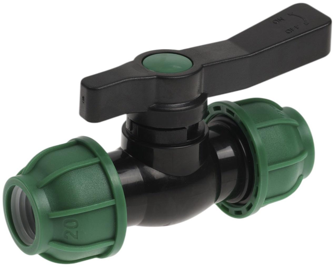 Кран шаровой ПНД ZEIN, 20 мм, цанга