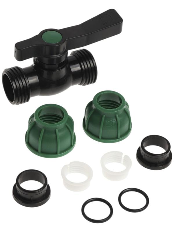 Кран шаровой ПНД ZEIN, 20 мм, цанга