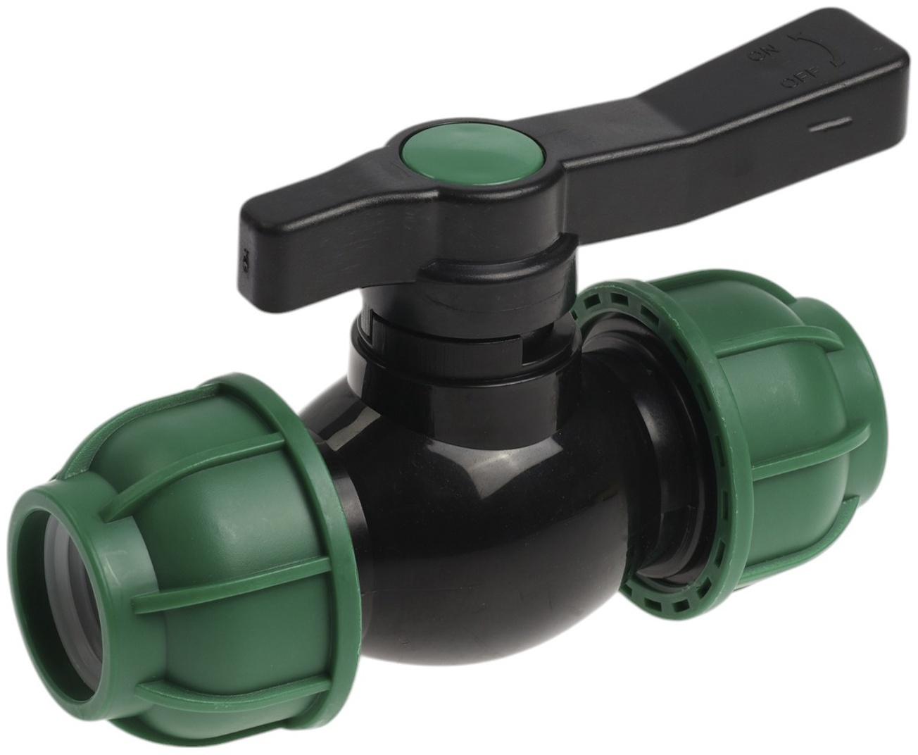 Кран шаровой ПНД ZEIN, 32 мм, цанга