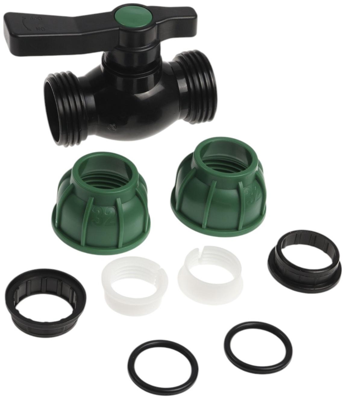 Кран шаровой ПНД ZEIN, 32 мм, цанга