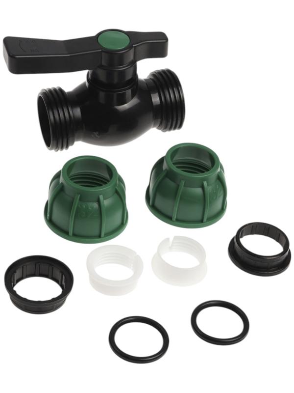 Кран шаровой ПНД ZEIN, 32 мм, цанга