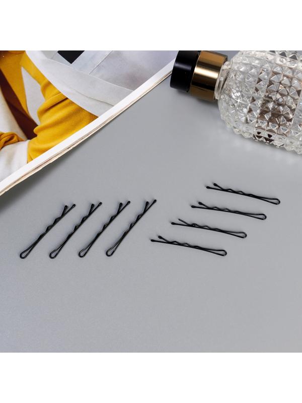 Невидимка для волос «Ариэль», набор 10 шт., 6 см, чёрная