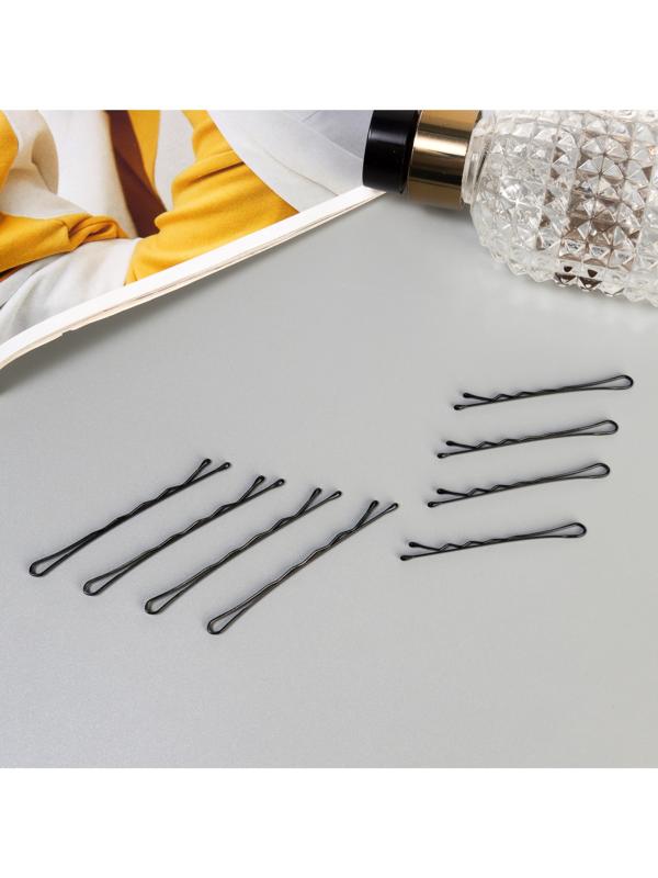 Невидимка для волос «Глория», набор 40 шт., единорог, 5.5 и 4.5 см, чёрная