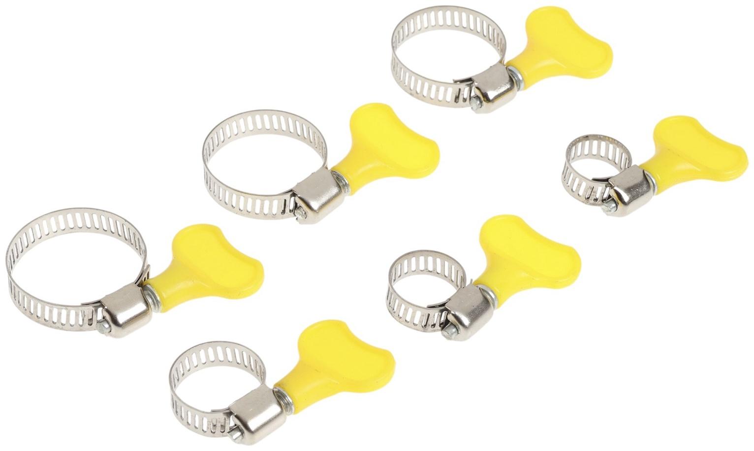 Набор червячных хомутов с «барашком» ZEIN engr, сквозная просечка, от 6 до 32 мм, 60 шт.