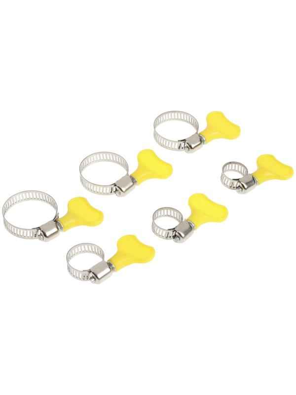 Набор червячных хомутов с «барашком» ZEIN engr, сквозная просечка, от 6 до 32 мм, 60 шт.