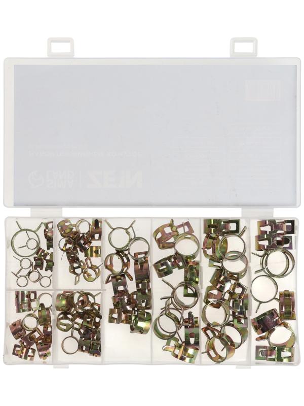 Набор пружинных хомутов ZEIN, 7-18 мм, 80 шт.