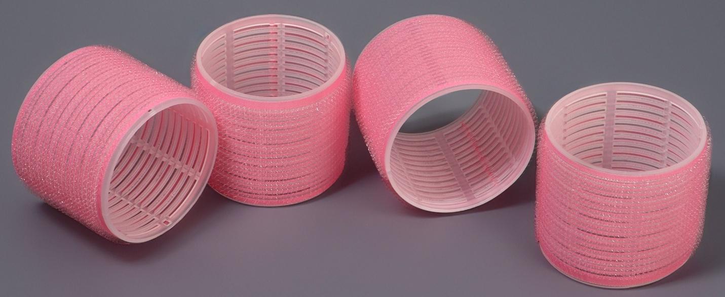 Бигуди «Липучка», d=7.5 см, 4 шт., розовый