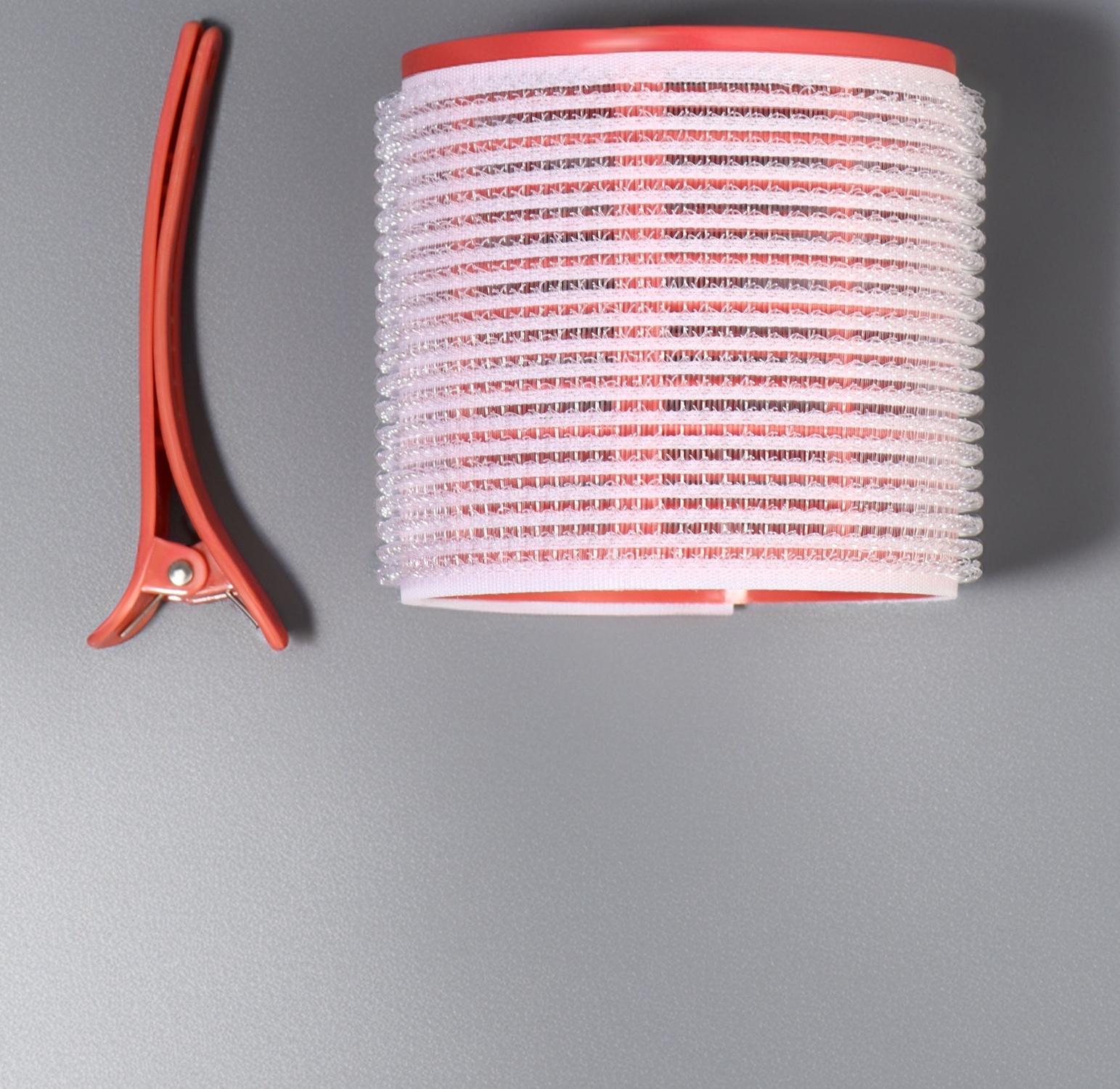 Бигуди «Липучка», с зажимами, d=6.5 см, 6 шт., персиковые