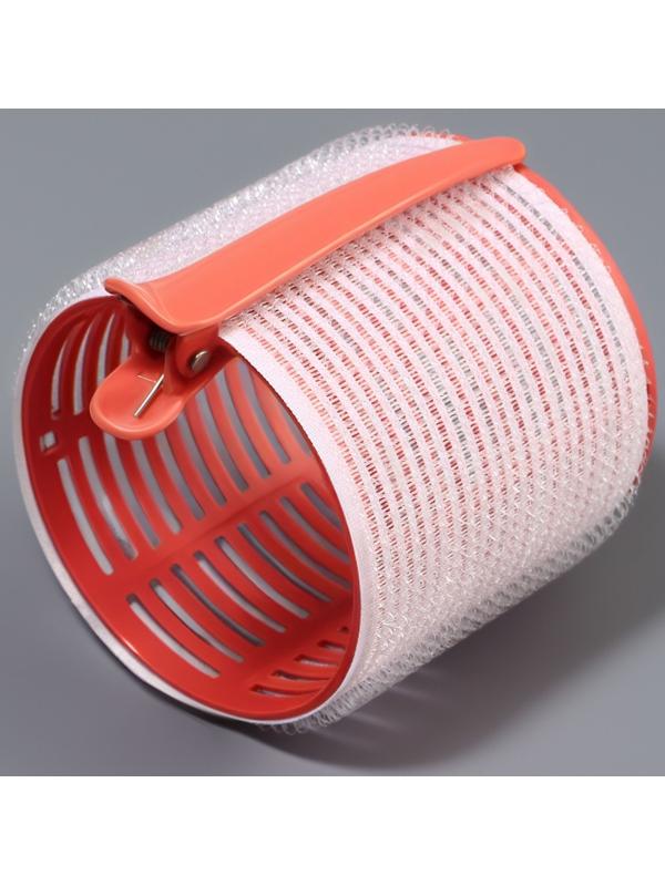 Бигуди «Липучка», с зажимами, d=6.5 см, 6 шт., персиковые