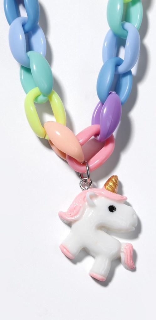 Набор детский «Выбражулька», 5 предметов: цепочка единорог, 3 пары клипс, брелок мишка