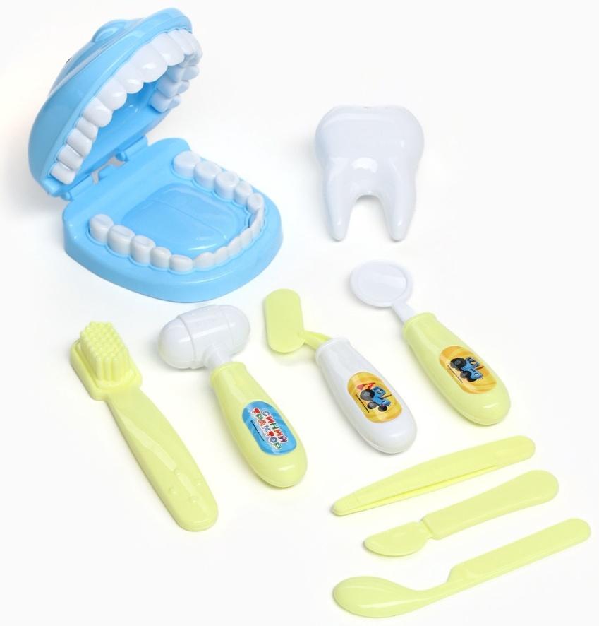 Игровой набор стоматолога, Синий трактор, в сумочке